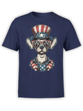FANTUCCI Uncle Bark T-Shirt | Patriotic Dog Tee with American Flag Style Unisex