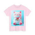 MANEKI NEKO JAPAN WAVING CAT KITTY GOOD LUCK TSHIRT TEE ANIME KAWAII WOMEN SHIRT