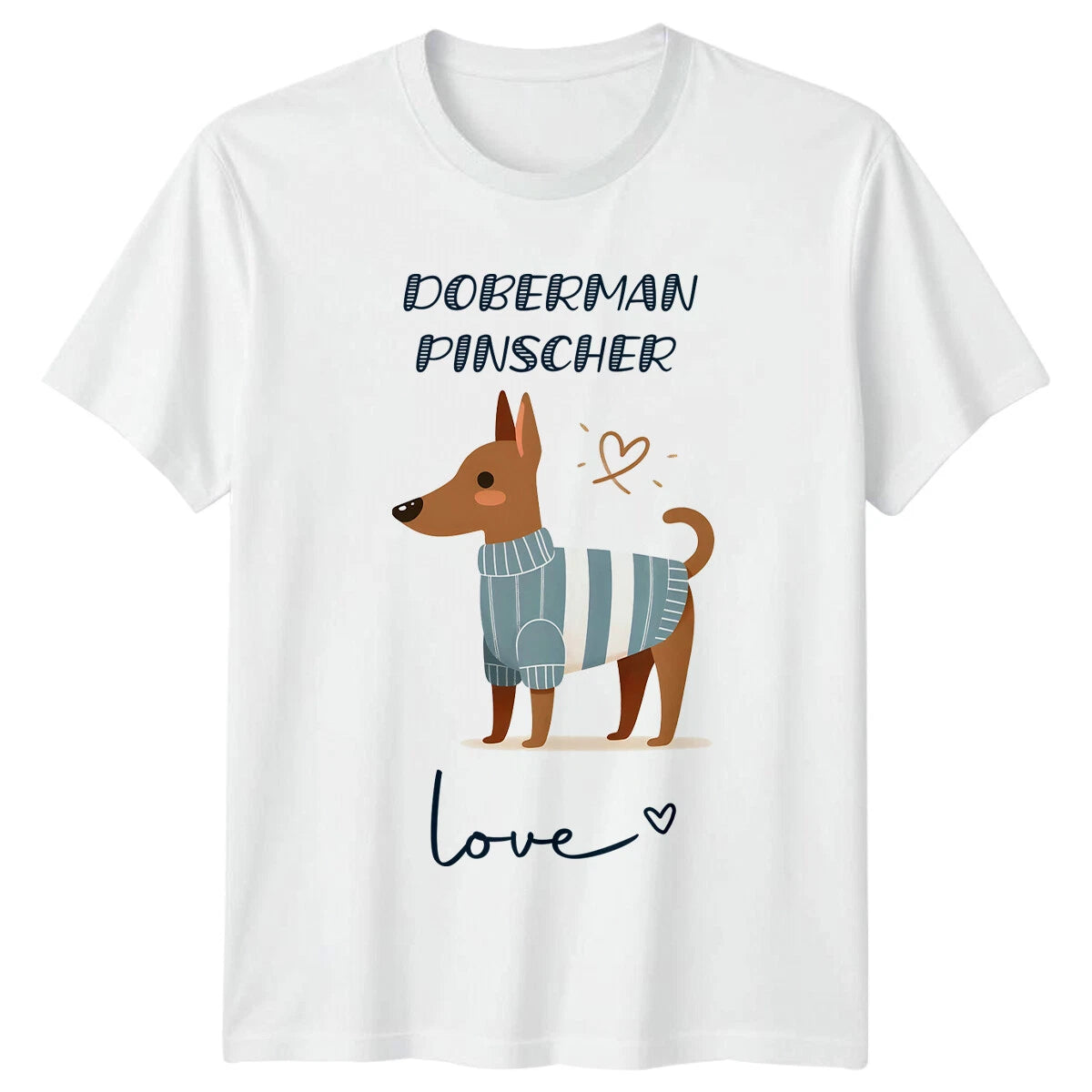 Doberman Pinscher Love T-Shirt Dog Breed Tee Cute Pet Graphic