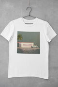 Aesthetics Scenery Old School Car Rest Stop Printed Cotton Men's T-shirt Top Tee