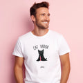 Men's Short Sleeve T-Shirt White, CAT VADOR