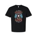 Unisex Coffee Quote T Shirt With Love Yourself As Much As You Love Coffee Design