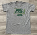 Bud Light Lime Gray With Green Lettering T-shirt Size XL