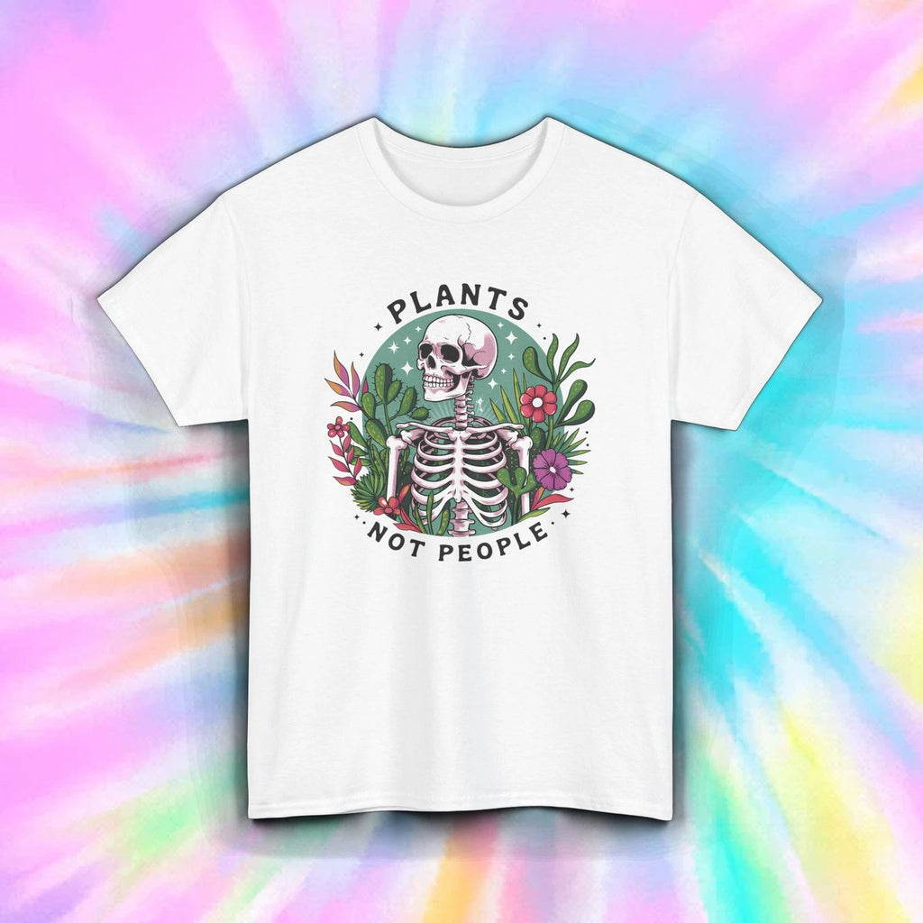 Plants Not People Shirt Skeleton Funny Nature Goth Humor Garden Tee S-5XL