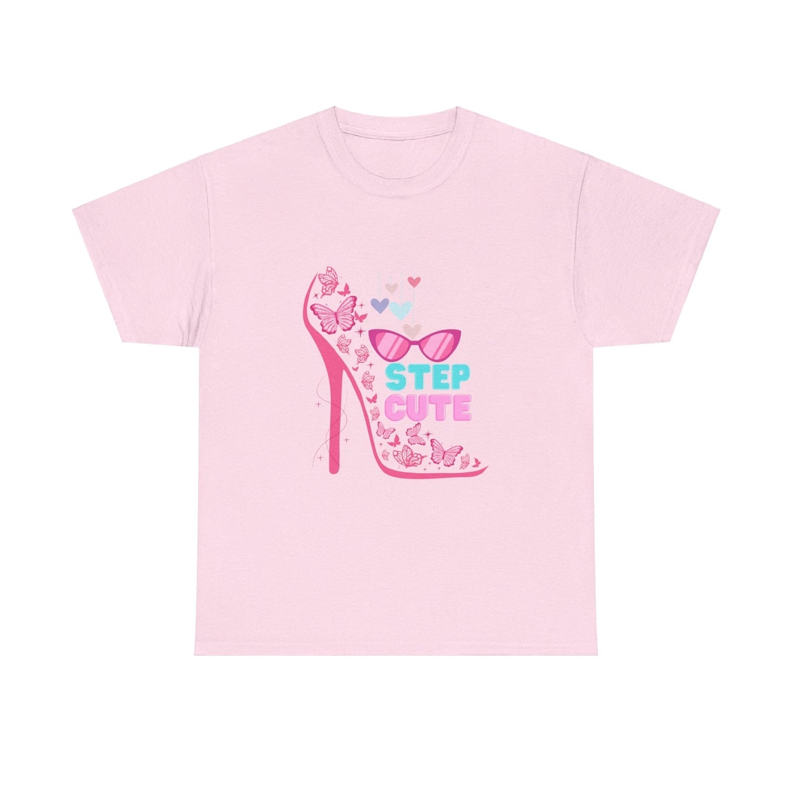 Step Cute Unisex Heavy Cotton Tee, Casual Fashion T-shirt, Summer Tee
