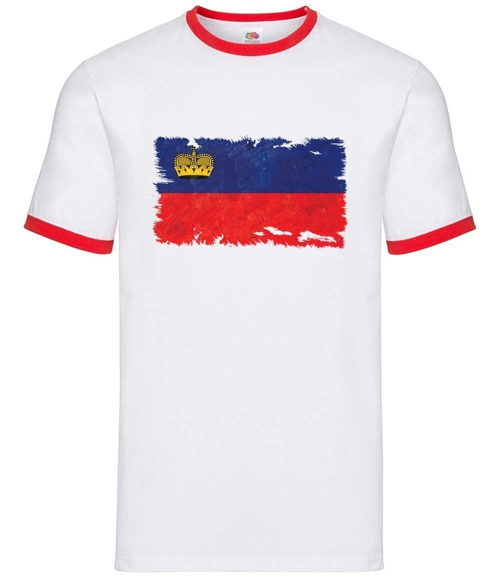 Liechtenstein Grunge Stil Flagge - Herren Ringer - Vaduz Stadt City Love Live