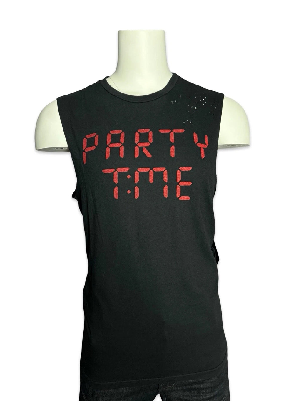 LIP SERVICE PARTY TIME SLEEVELESS TEE FUNNY COOL PUNK VINTAGE ROCK BLACK T SHIRT