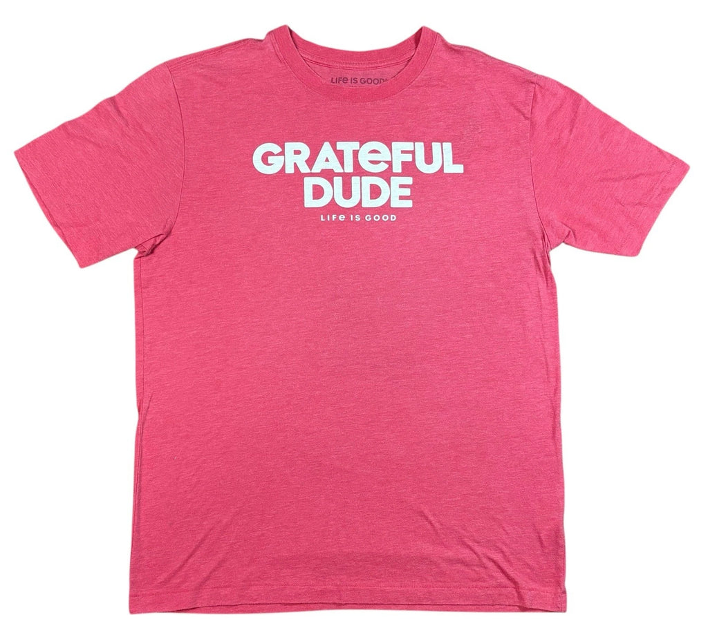 Life Is Good ‘Grateful Dude’ Red Short Sleeve Mens Size Medium Tee Shirt