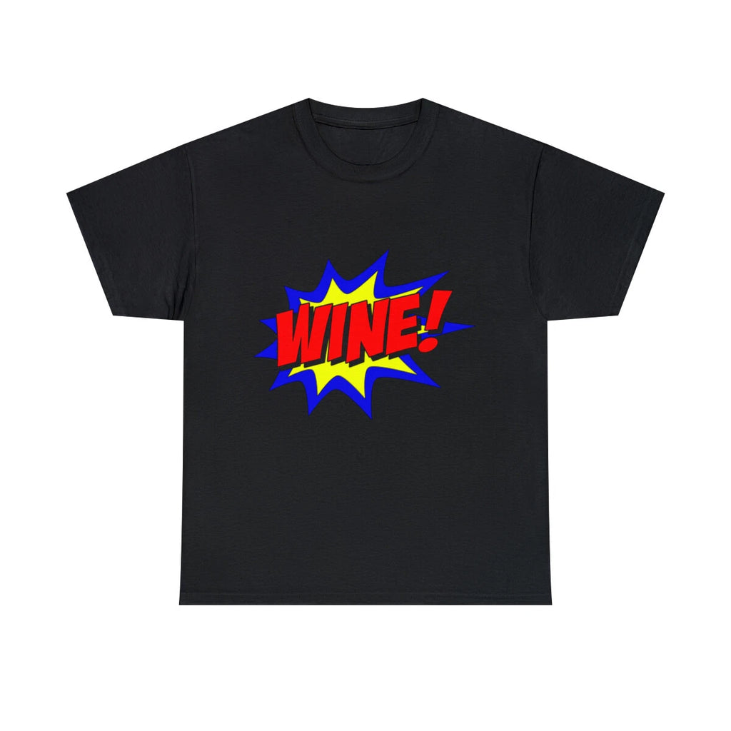 Wine Superhero Graphic Tee Shirt, S-5XL