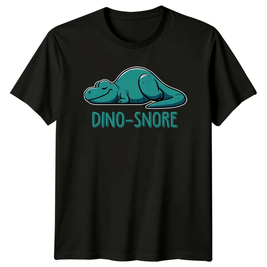 Dino-Snore T-Shirt Funny Lazy Dinosaur Pun Tee