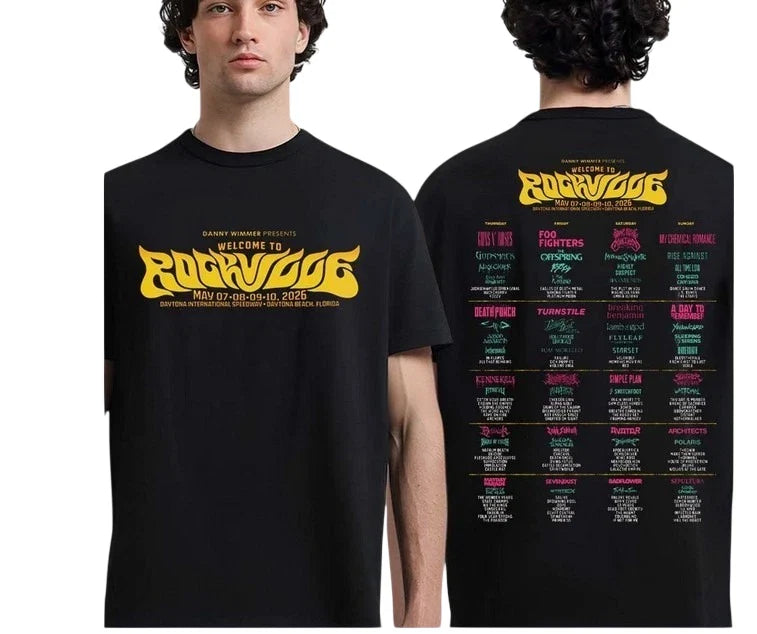 Welcome To Rockville 2026 Full Lineup Daytona Beach T-Shirt All Sizes S-3XL
