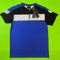 STONE FALCON Men’s Short Sleeve T-Shirt MEDIUM Blue w/Black, White MSRP $69 NEW