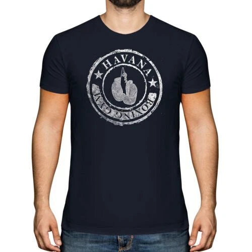 HAVANA BOXING GYM MENS FASHION T-SHIRT VINTAGE PRINT TOP BOXER GLOVES TRENDY