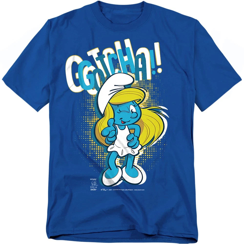 The Smurfs Smurfette Gotcha! T-Shirt S-4XL, Royal