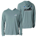 Patagonia Mens Capilene Cool Daily Hoody '73 Skyline L/S T-shirt Blue Sage X-Dye