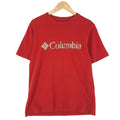 Columbia Mens T-Shirt Red Graphic Cotton Casual Tee Top Crew Neck Hl5 Size S