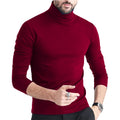 Mens Turtleneck Pullover Long Sleeve Jumper Top Warm Casual Slim T-Shirt Thermal