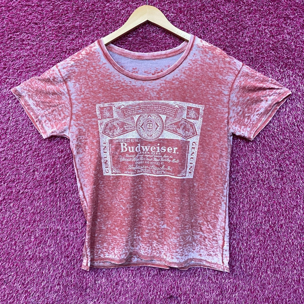 Budweiser King Of Beer 1980'S Vintage Style Logo Graphic T-Shirt Large
