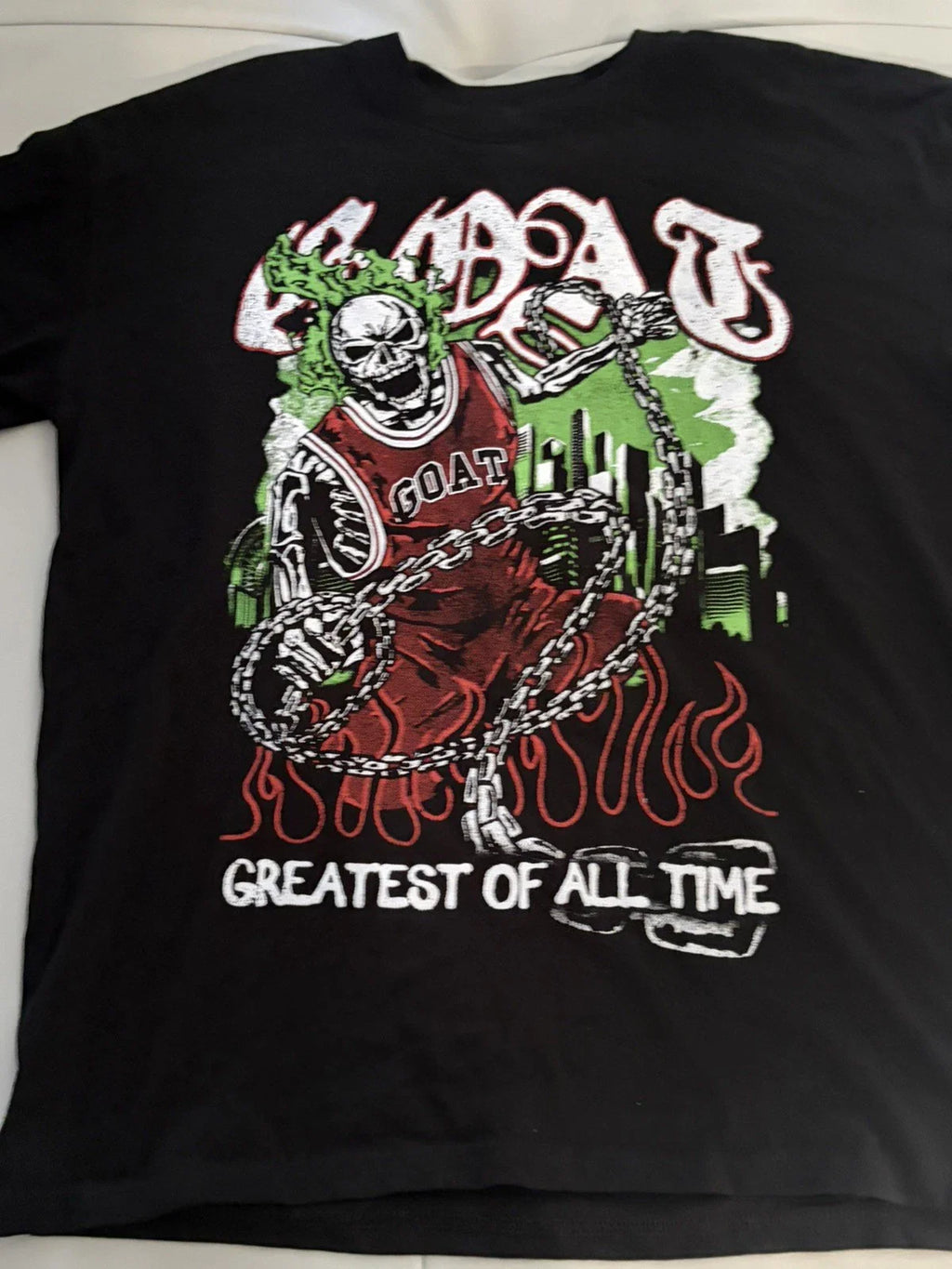 Size M - Goat Crew Goat Skull Vintage T-Shirt Black