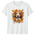 Cute Fall Dog Watercolor T-Shirt Autumn Retriever Dogs Gift For Him And Her