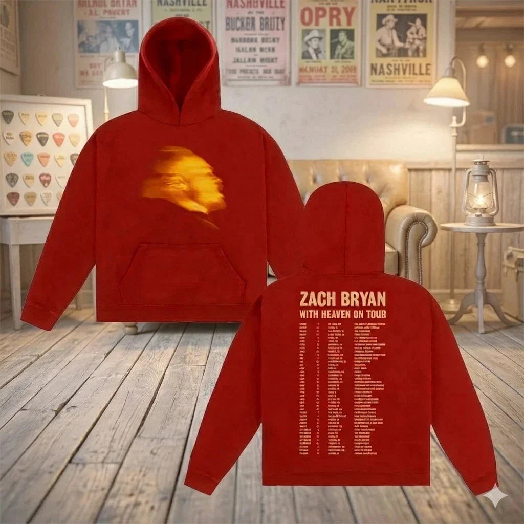 SALE - Zach Bryan1 Tour With Heaven On Top Tour 2026 Merch Hoodie All Size