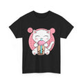 Anime Cat Shirt, Boba Cat Bubble Tea Neko Japanese Kawaii Cat Women Men Shirt