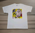 Vintage 90s Roy Lichtenstein Girl With Hair Ribbon Pop Art T shirt RARE XL