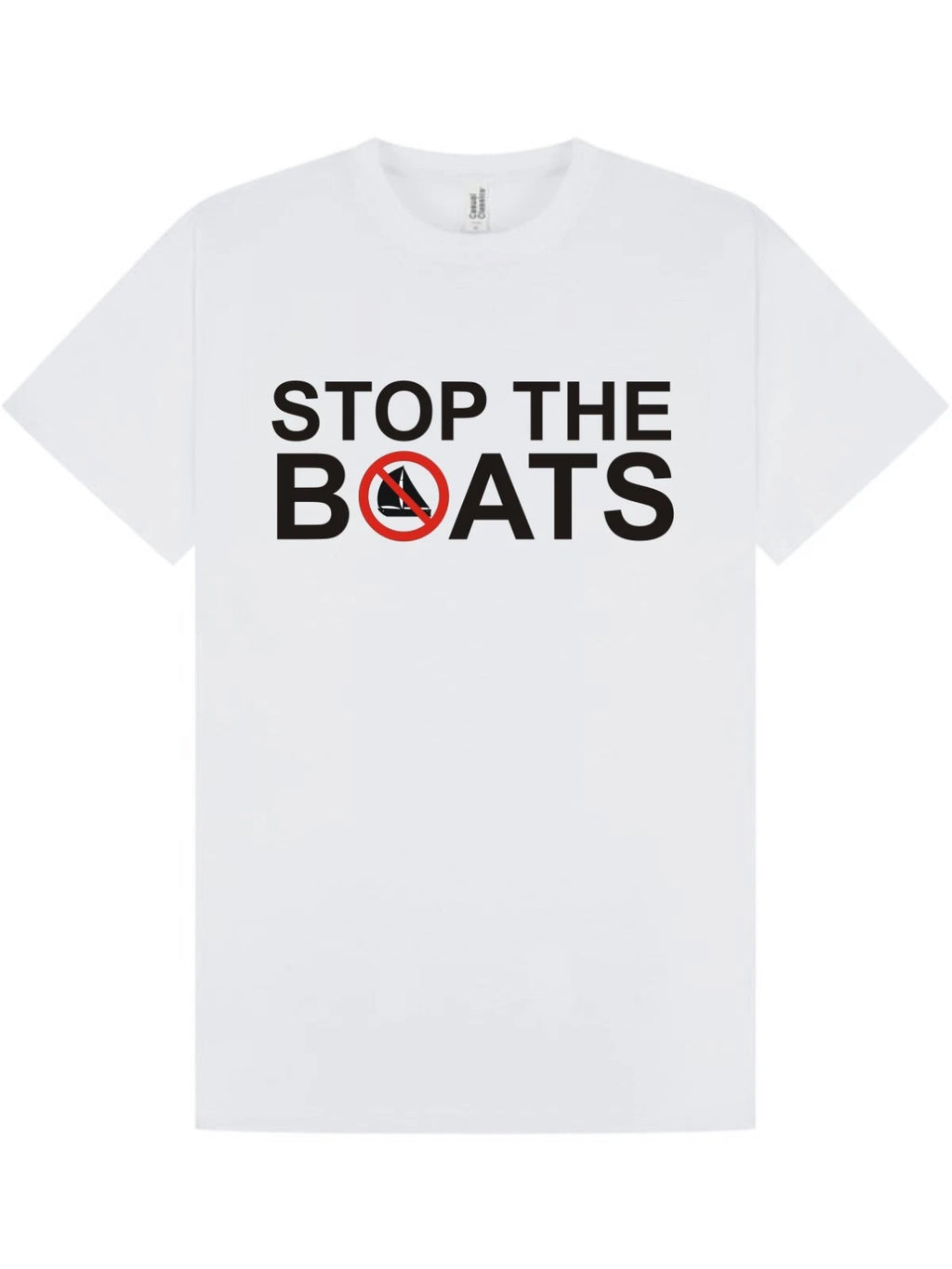 STOP THE BOATS Funny Political T-Shirt / Illegal Immigration Statement / Tee