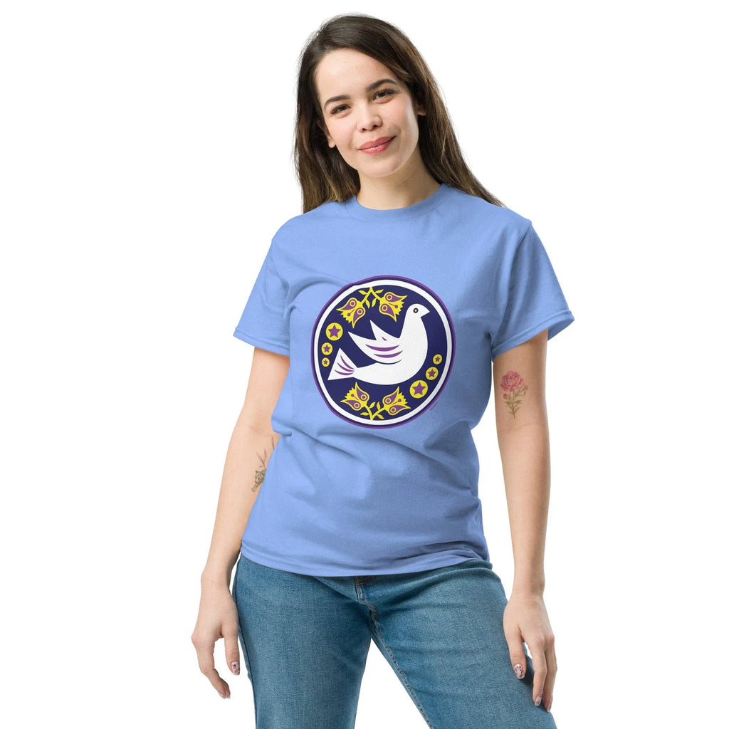 White Dove Pennsylvania Dutch Hex Sign Unisex Classic T-Shirt