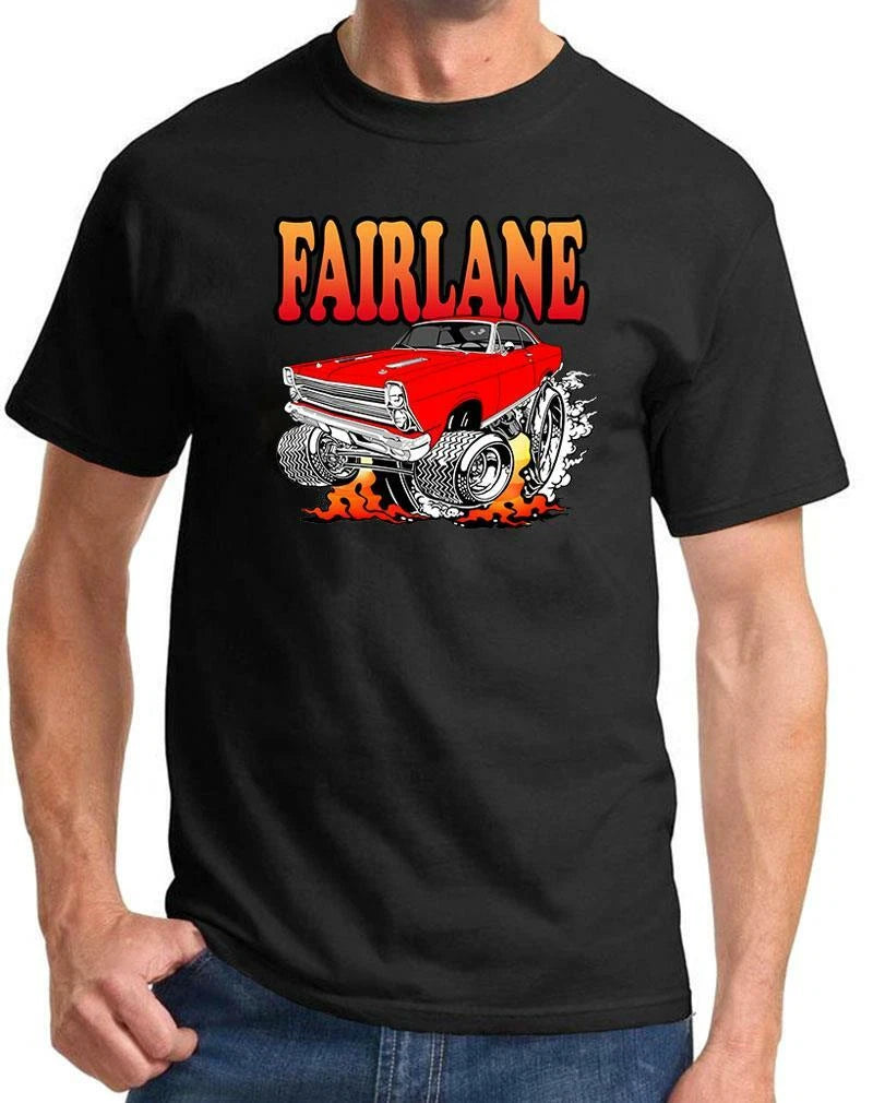 1966 1967 Ford Fairlane Hardtop Radical Rides Cartoon Design Tshirt NEW