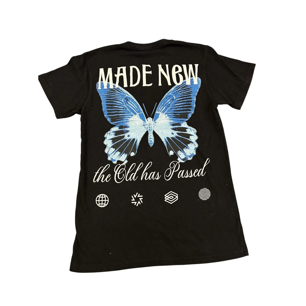 Vintage Threadz Butterfly Pocket Premium Tee Mens S Black NWT Made New Graphic