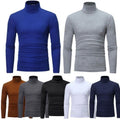 Men Shirts Turtleneck Pullover Fitness Blouse Knitted Tops Knitwear Top Henley