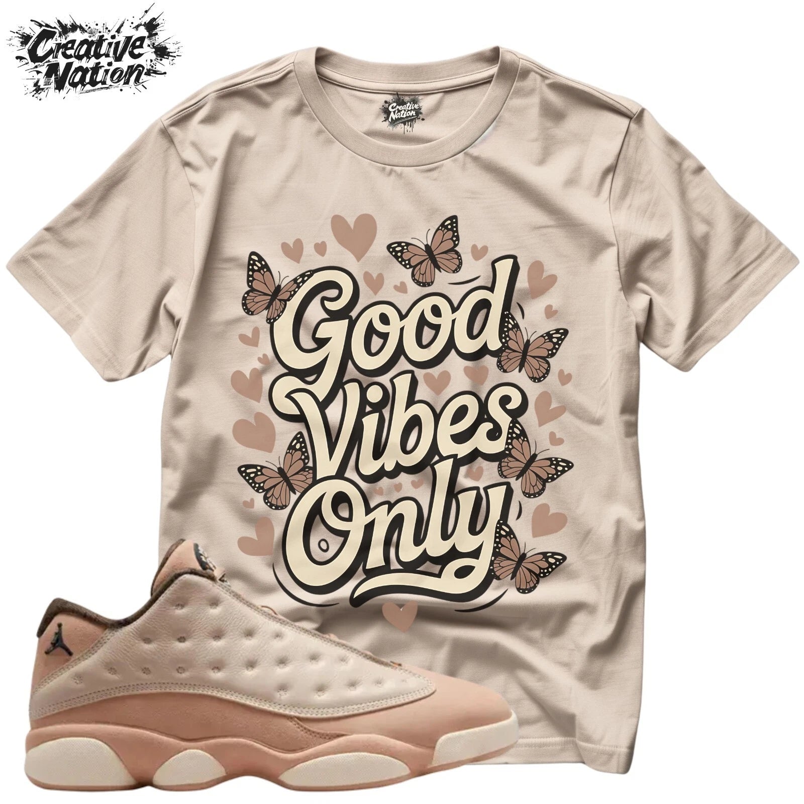 Shirt To Match 13 Low Dongdan Unisex Tee Sneaker Shirt Good Vibes Only Shirt