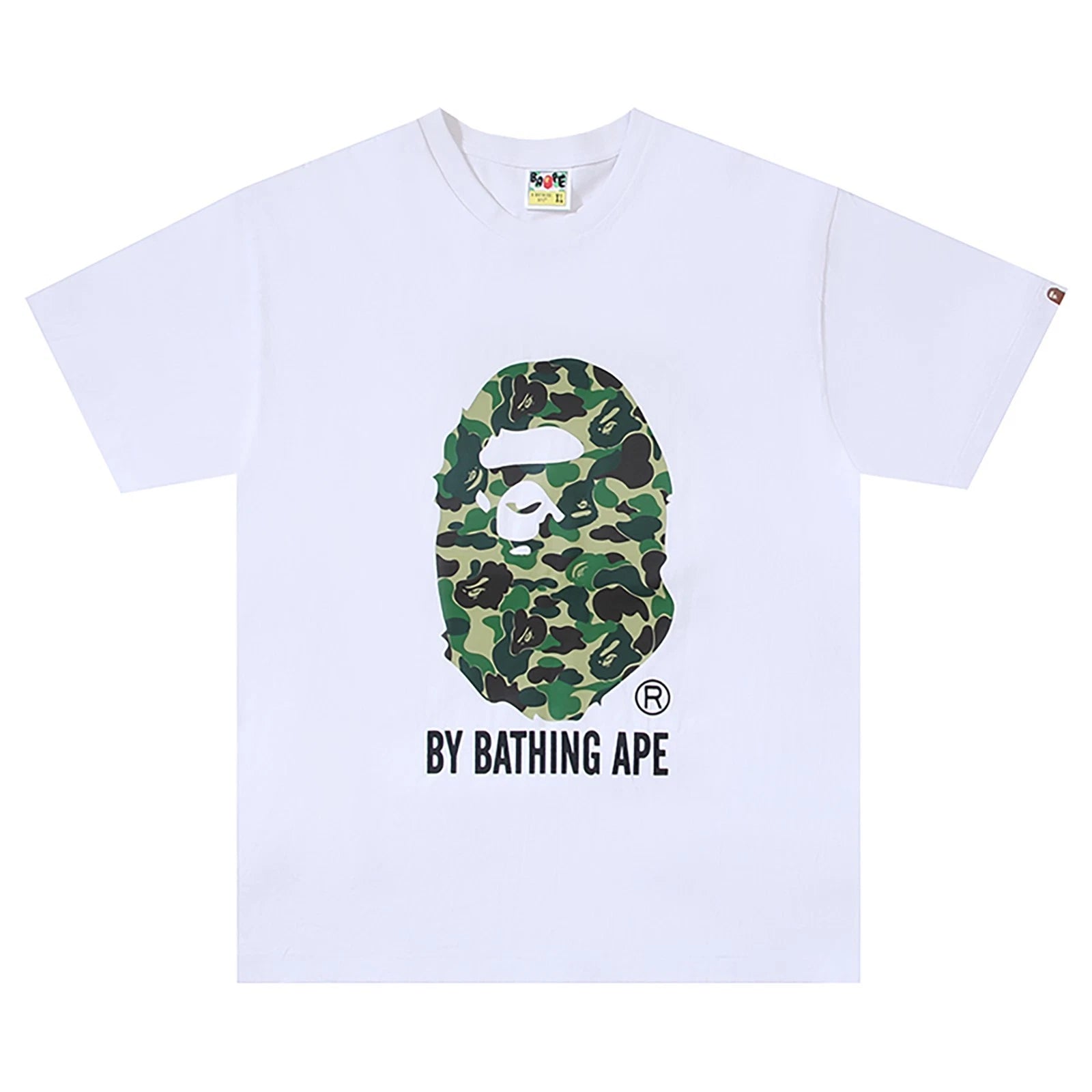 BAPE ABC Camo Ape Head T-Shirt White Green | A Bathing Ape