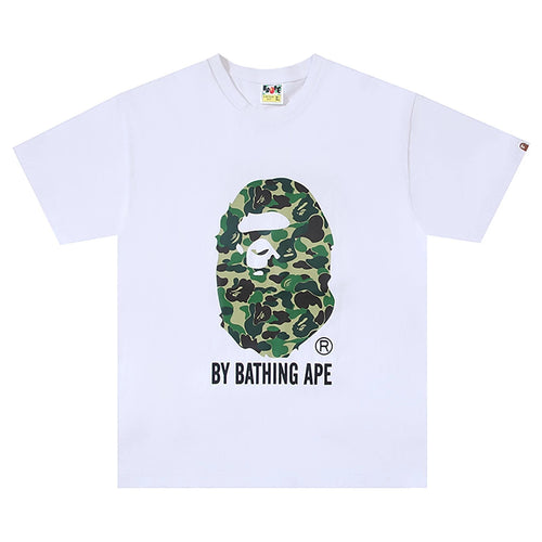 BAPE ABC Camo Ape Head T-Shirt White Green | A Bathing Ape