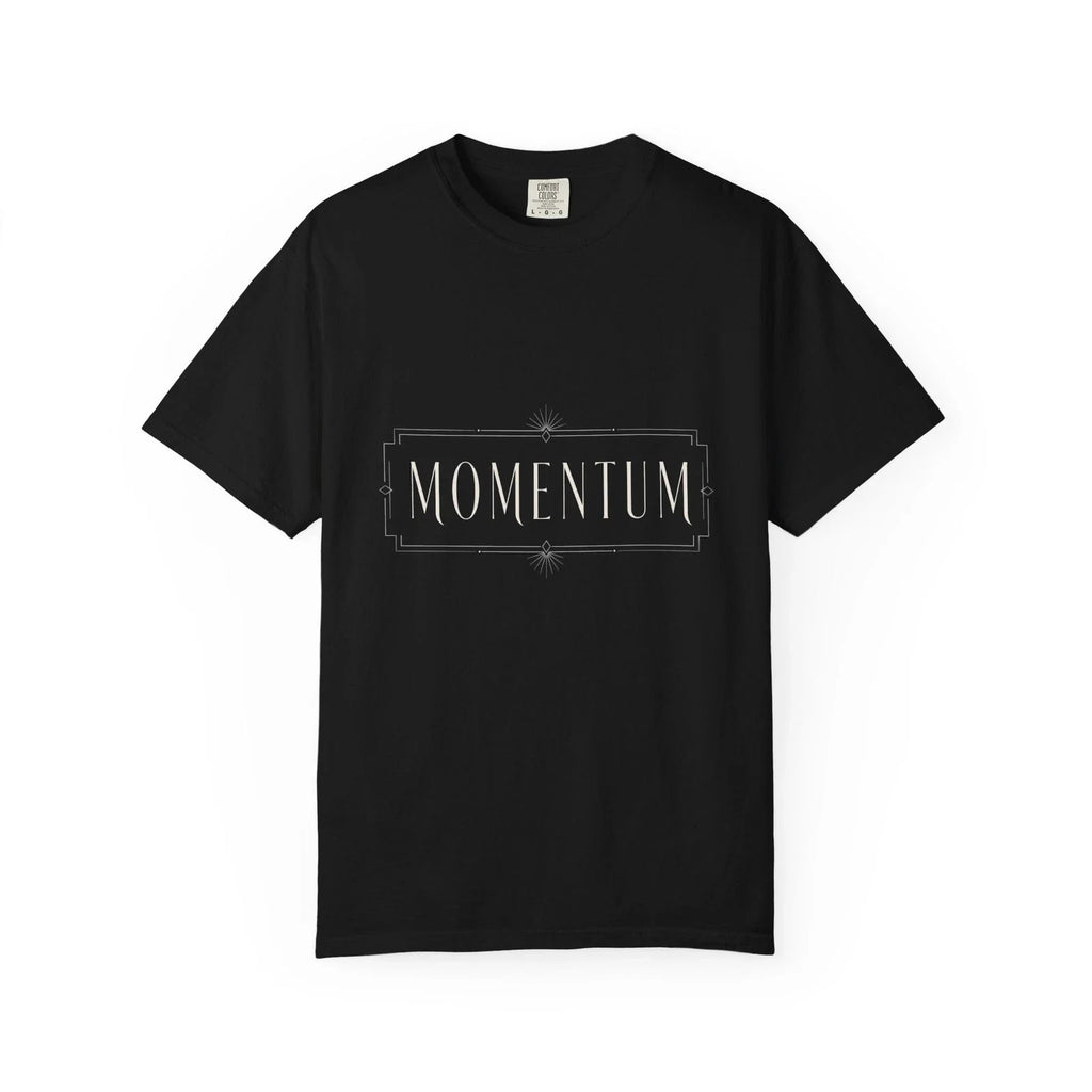 Momentum T-Shirt Men Black Minimalist Motivation Graphic Tee