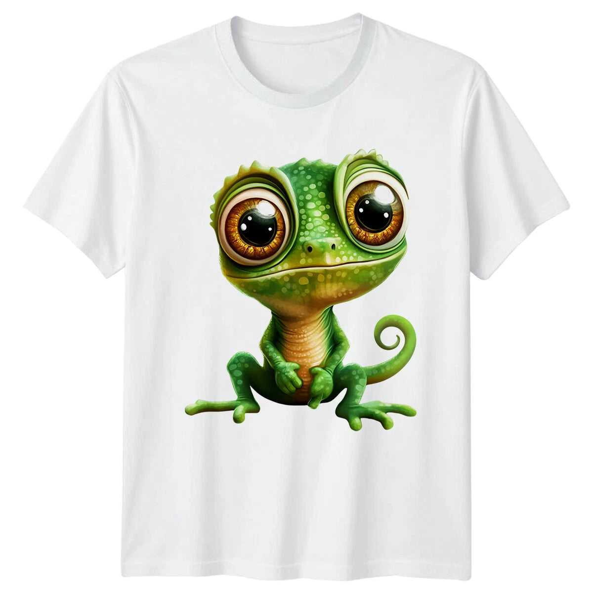 Cute Baby Chameleon Animal Unisex Graphic Tee Reptile Lover Shirt
