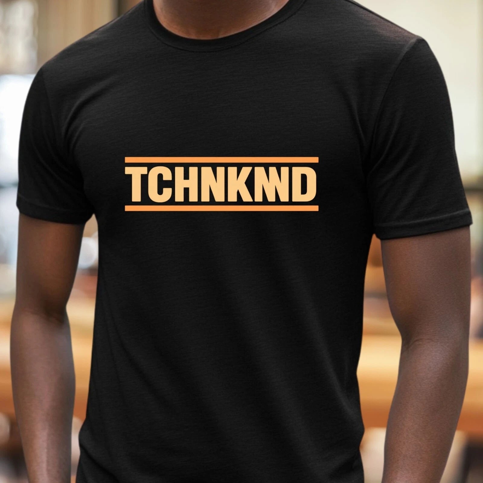Mens T-Shirt tchnknd technokind Motif Cotton Size XS to 5XL