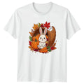 Cute Bunny Harvest Fall Thanksgiving T-Shirt Autumn Holiday Gift For Him And Her