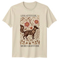 Less Attitude More Gratitude T-Shirt Boho Fox Floral Lifestyle Inspirational