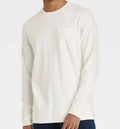 Goodfellow & Co™ Long Sleeve Pocket T-Shirt Men's XL  or XXL White Feather