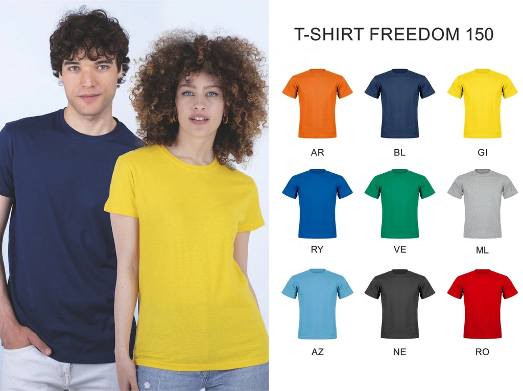 100% Cotton T-shirt Mod. FREEDOM Customizable T-Shirts with Logos