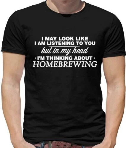 My Head I'm Homebrewing Mens T-Shirt - Homebrew - Home Brew - Beer - Cider
