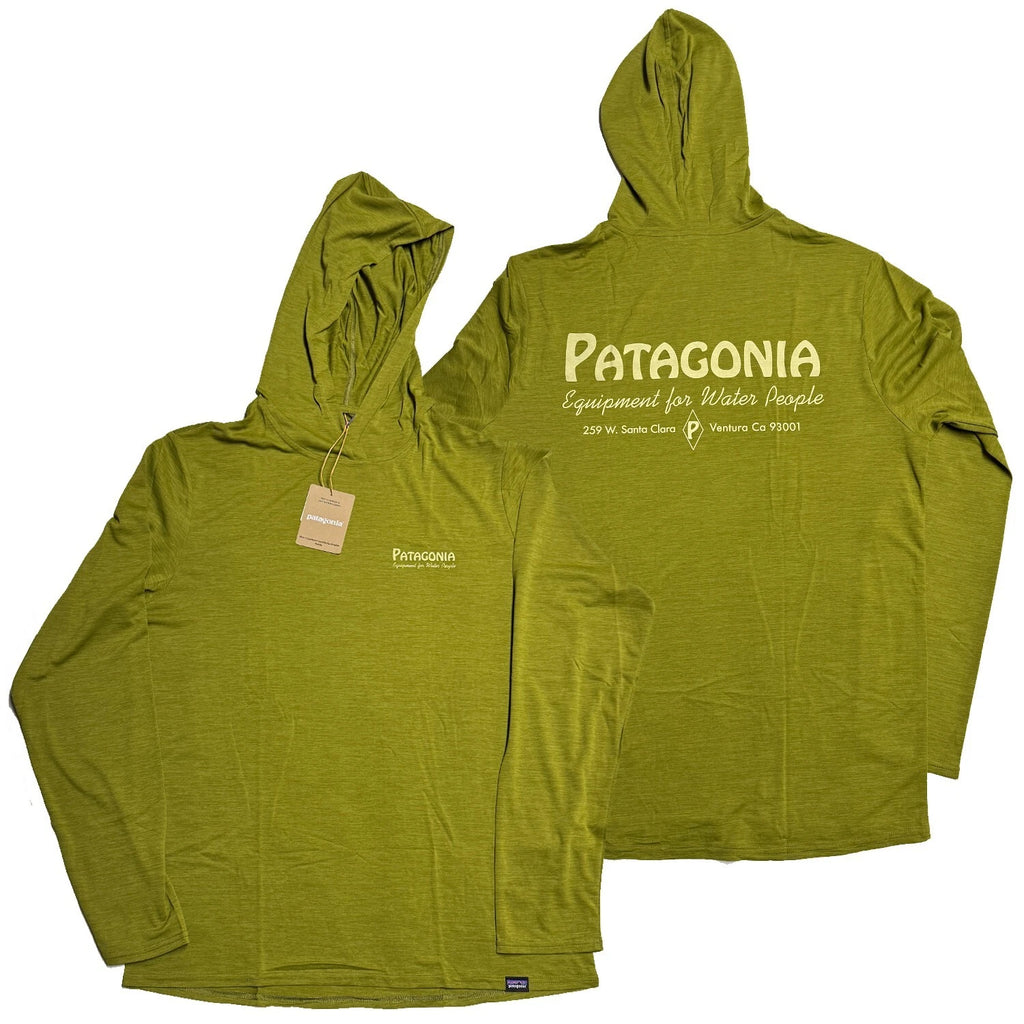 Patagonia Men Capilene Cool Daily Graphic Hoody L/S T-shirt - Banner Graze Green