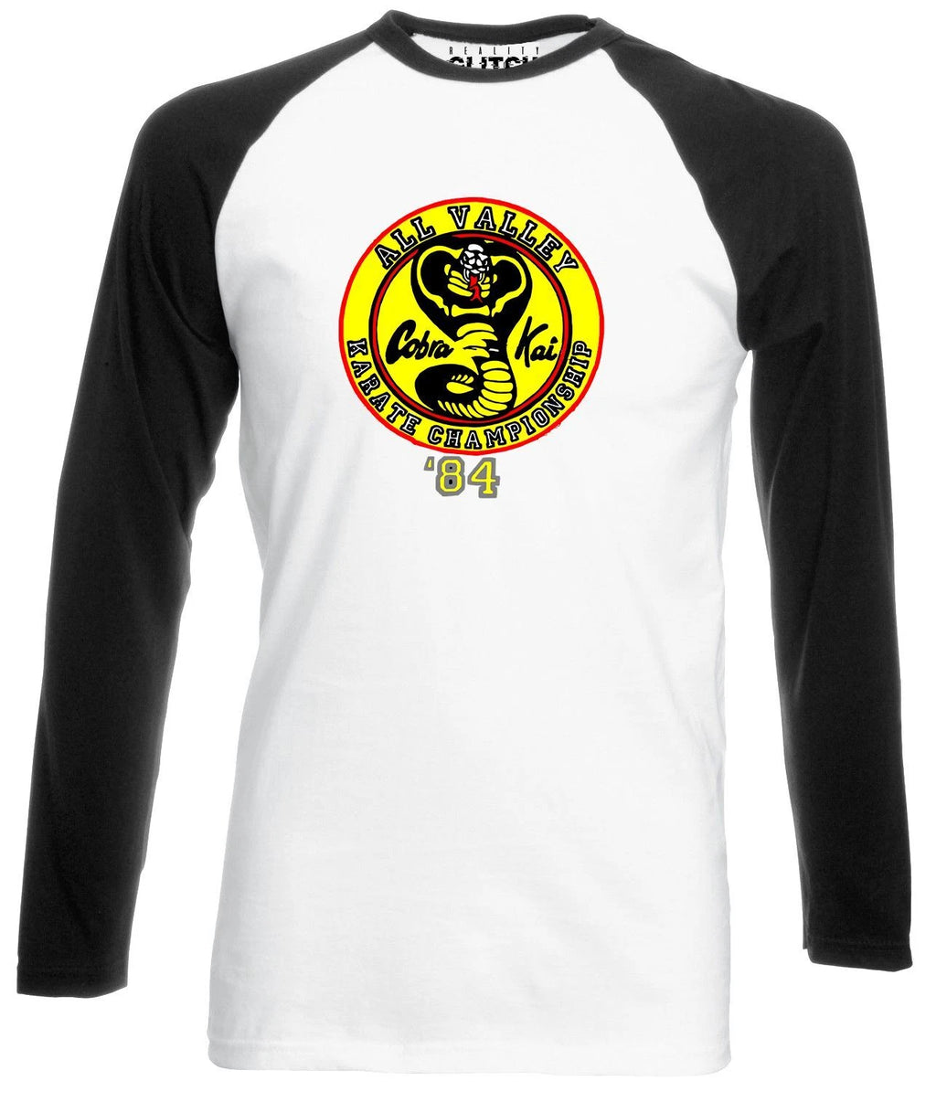 Cobra Kai Long Sleeve Baseball Shirt GIFT JUDO KUNG FU KARATE KID FILM MOVIE