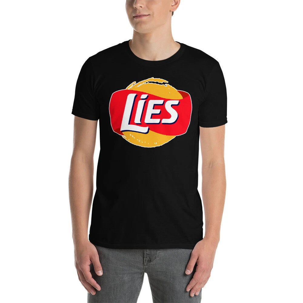LIES FAMOUS CHIPS FUN TRENDY GRAPHIC Short-Sleeve Unisex T-Shirt