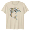 Boho Dolphin T-Shirt Artistic Marine Life Gift For Him And Her