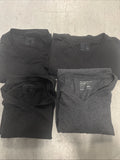 Fresh Clean Threads XXL V Neck Lot Of 4 3 Black 1 Gray Tshirt High Class