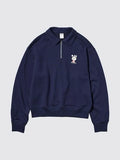 POP MART UNIQLO UT WE ARE THE MONSTERS Half-Zip Sweatshirt NAVY