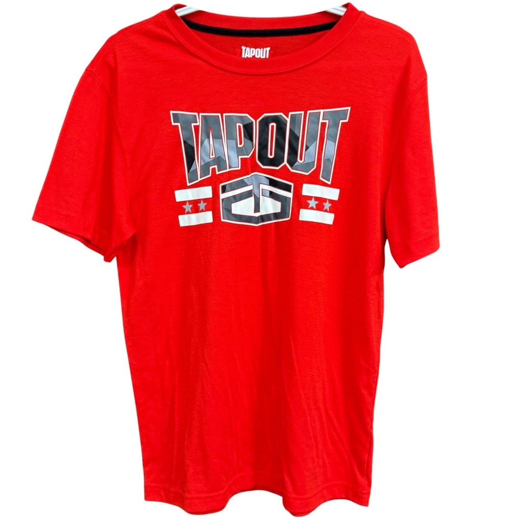 TAPOUT T-Shirt Red Short Sleeve Graphic Logo MMA Fighting Men's Size S